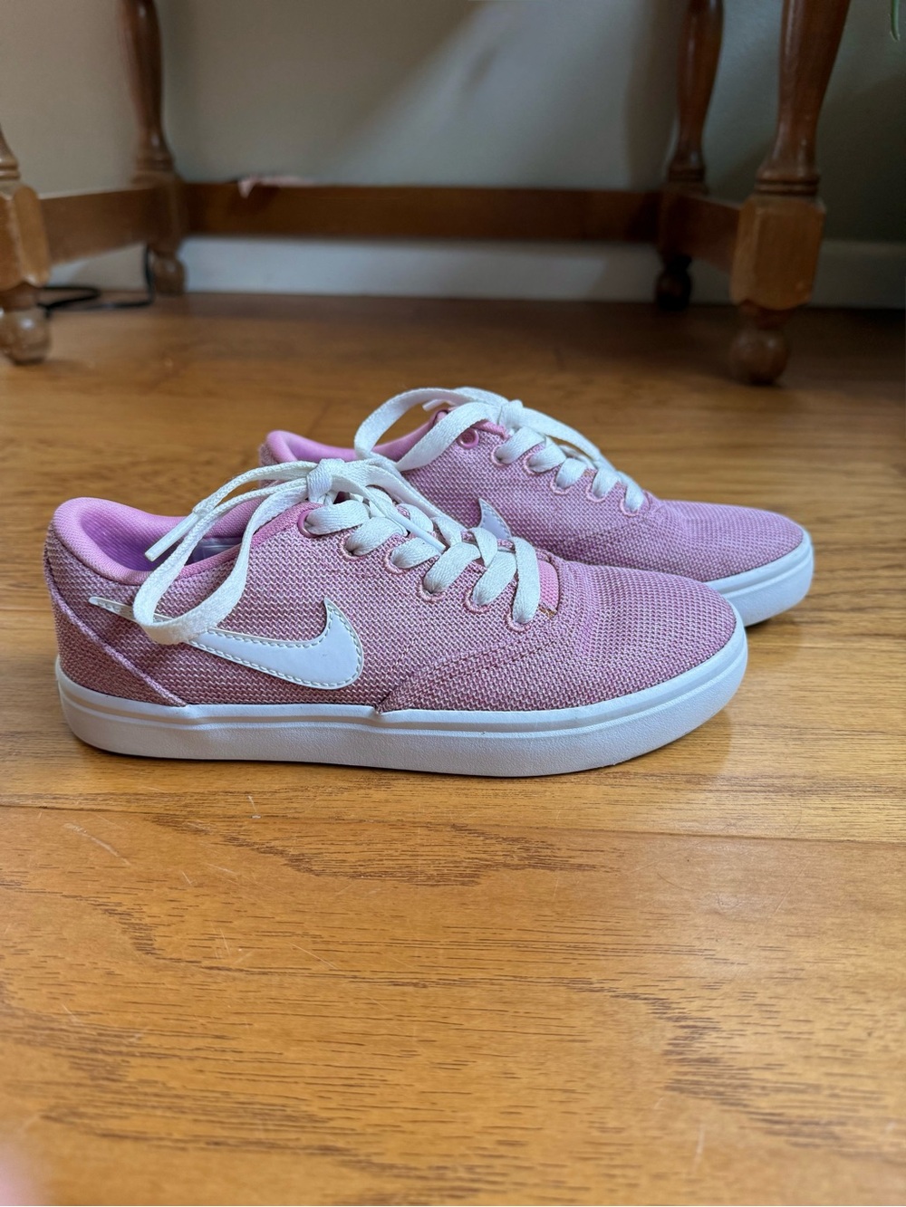 Nike SB Check Solar Pink White Canvas Skate Shoes womens 5.5